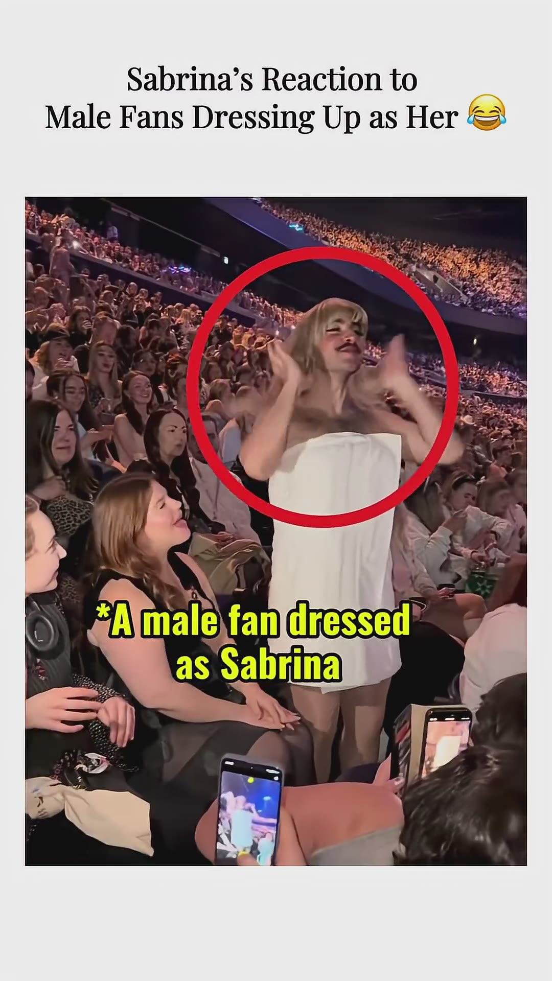 Sabrina’s Reaction to Male Fans Dressing Up as Her 😂👀#SabrinaCarpenter #Sabrina #Shorts