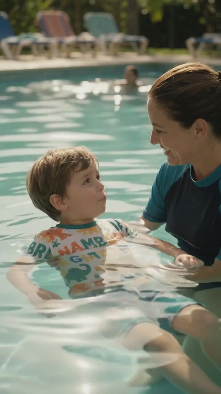 La Entrenadora de Natación y El Pequeno Leo #bebe #humor #comedia #natación #entrenadora
