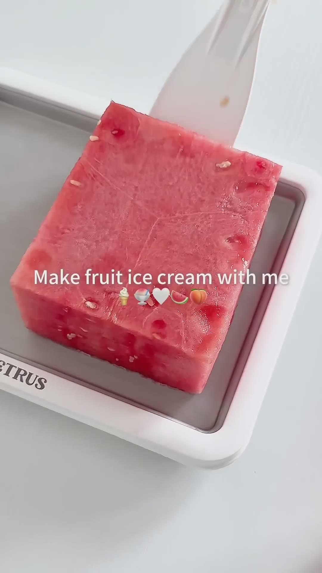 Make fruit ice cream with me🍧🍉🍑 #asmr #food #asmrfood #icecream #watermelon #shorts #satisfying