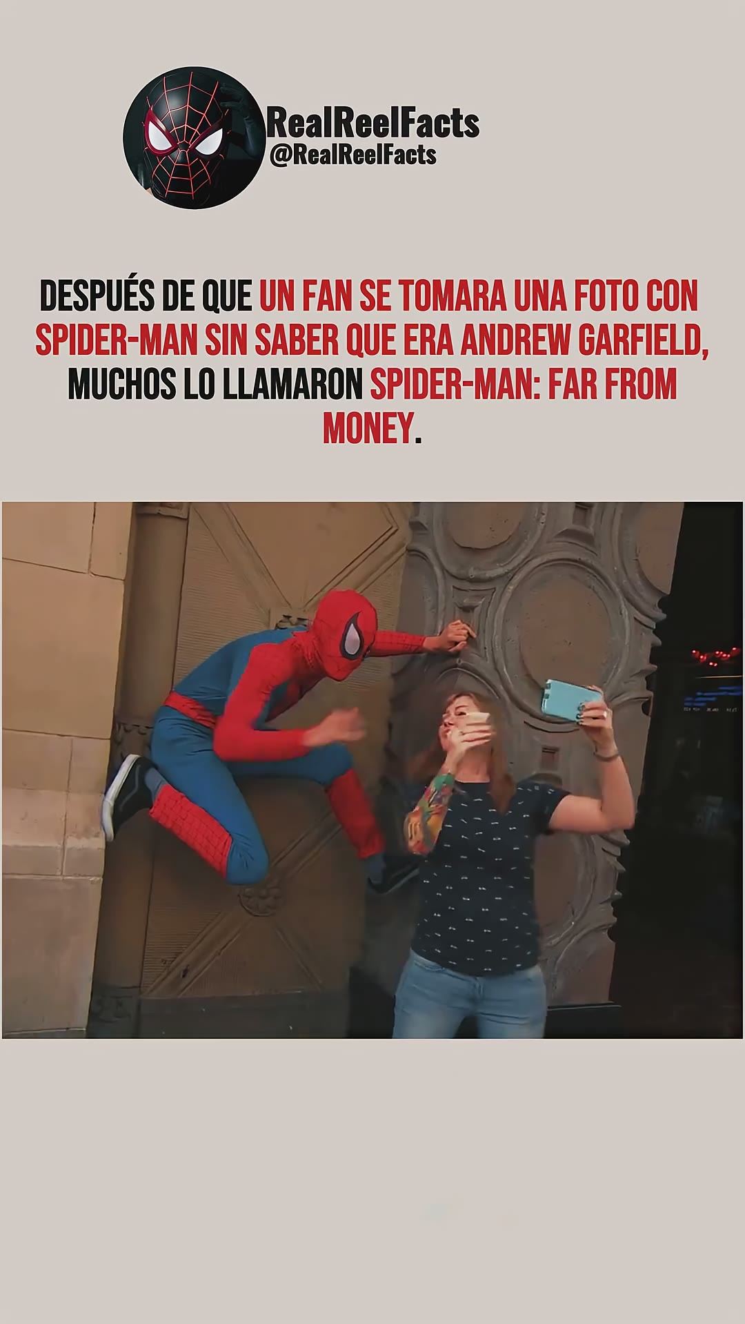 El fan no tenía ni idea de quién estaba debajo de la máscara 😂 #andrewgarfield #shorts #spiderman
