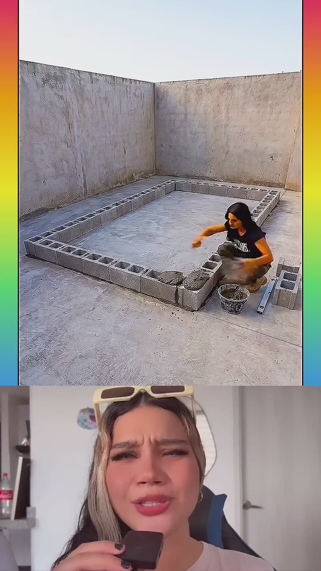 ESTA SEÑORA CONSTRUYE UNA PISCINA #trendingshorts #curiosidades #comedia #humor #funny #viral