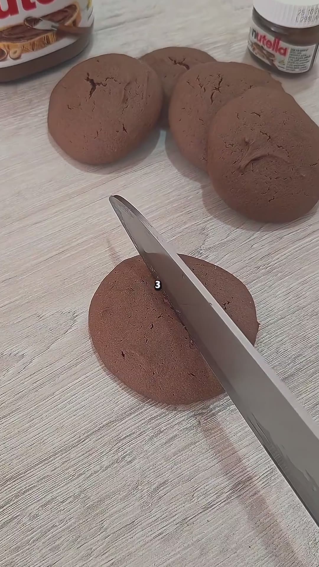 LINK VIDEO COMPLETO 👆👆👆 Galletas Nutella 3 ingredientes #recetasfáciles #Nutella #galletasfáciles