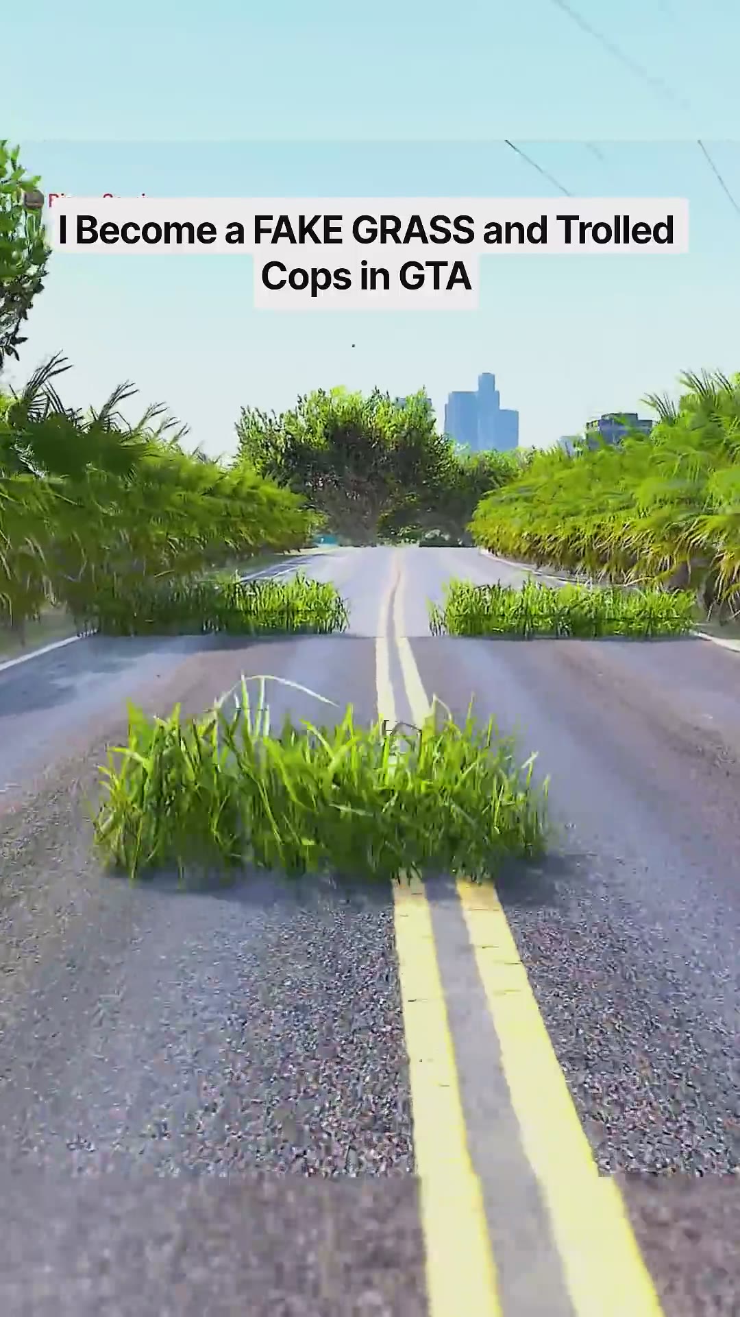 I become a fake grass and trolled cops in gta #gta #gtav #gtaonline