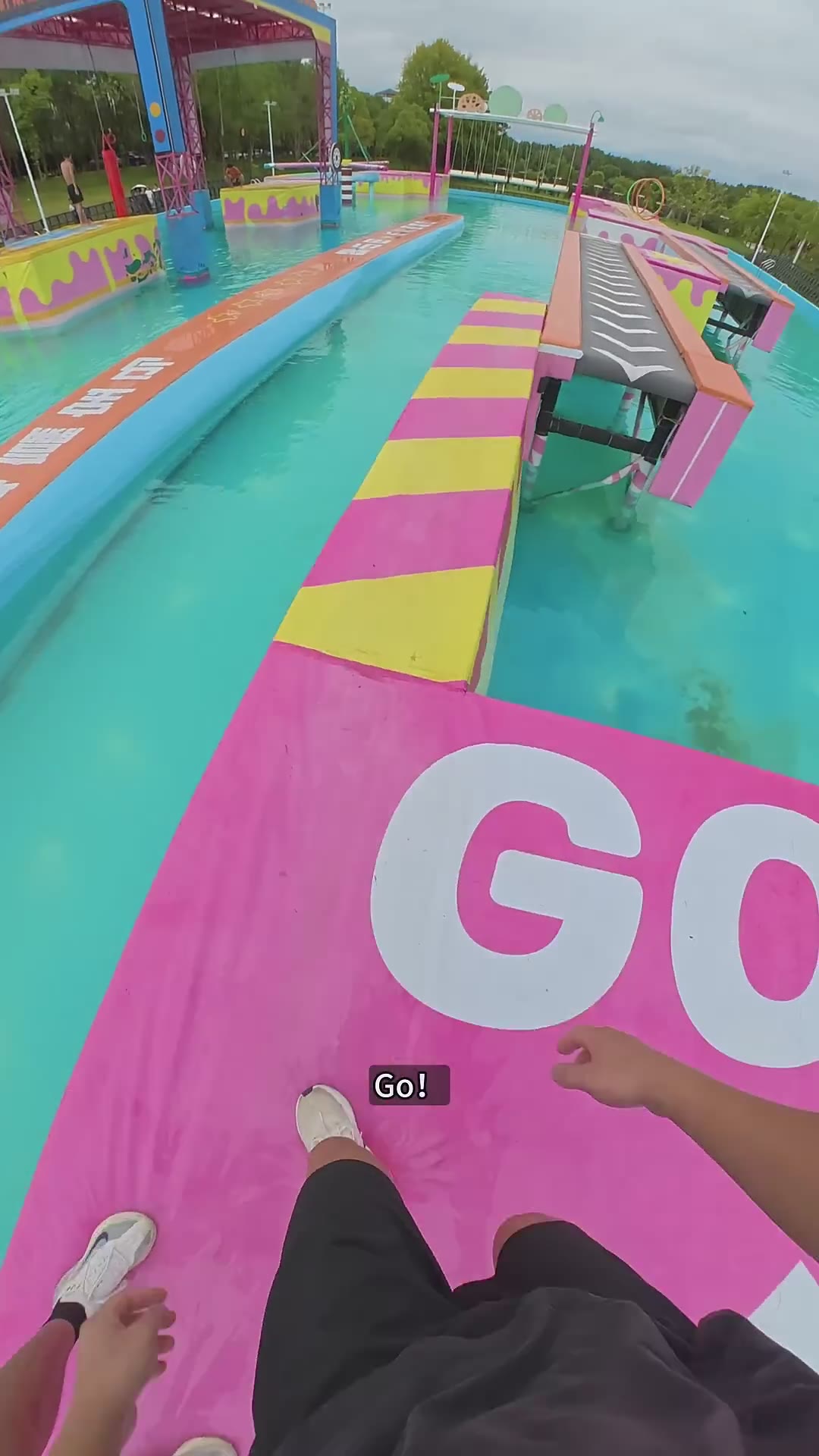 Be water ninjas with your buddies! #waterpark #pov