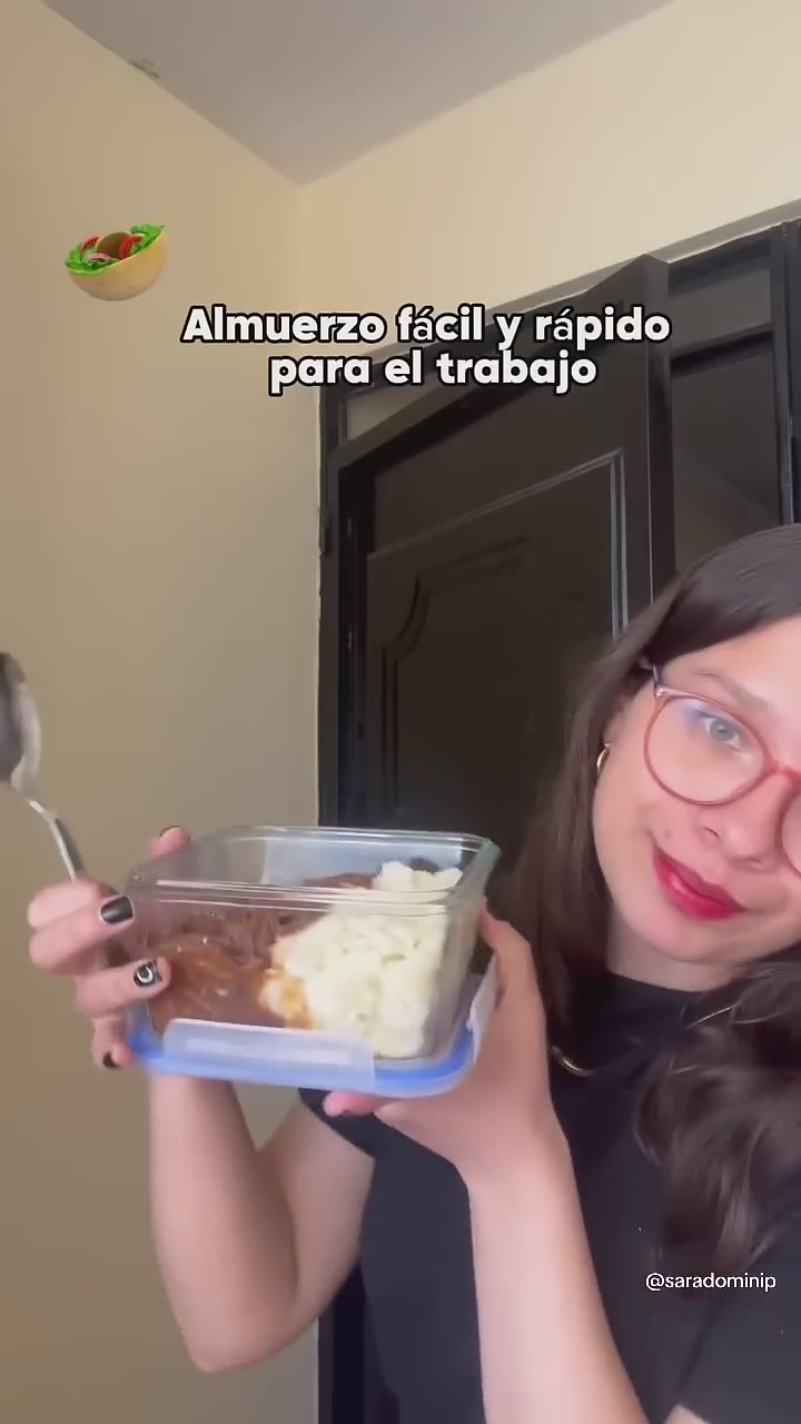 Almuerzo fácil y rápido para el trabajo o la Universidad 💘✨ #almuerzos #receta