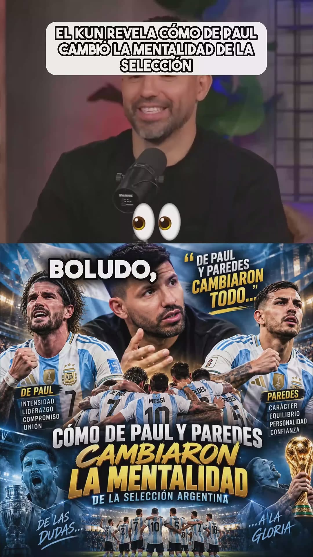 El Kun revela cómo De Paul cambió la mentalidad de la Selección.#kunaguero #futboleros