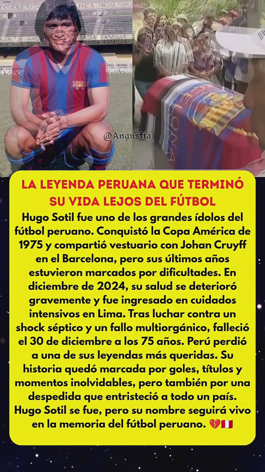 💔 HUGO SOTIL: La Triste Despedida de la Leyenda del Fútbol Peruano