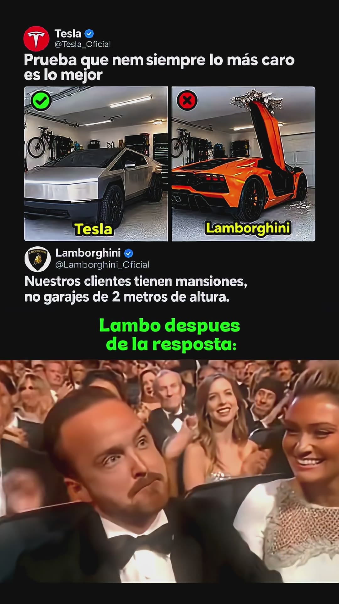 Tesla demuestra que lo más caro no siempre es lo mejor 😂💀 #tesla #lamborghini