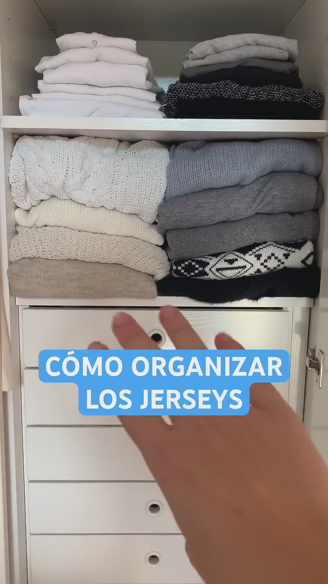 Cómo organizar los jerseys para optimizar el espacio #trucosytips #orden #tipshogar #organizacion