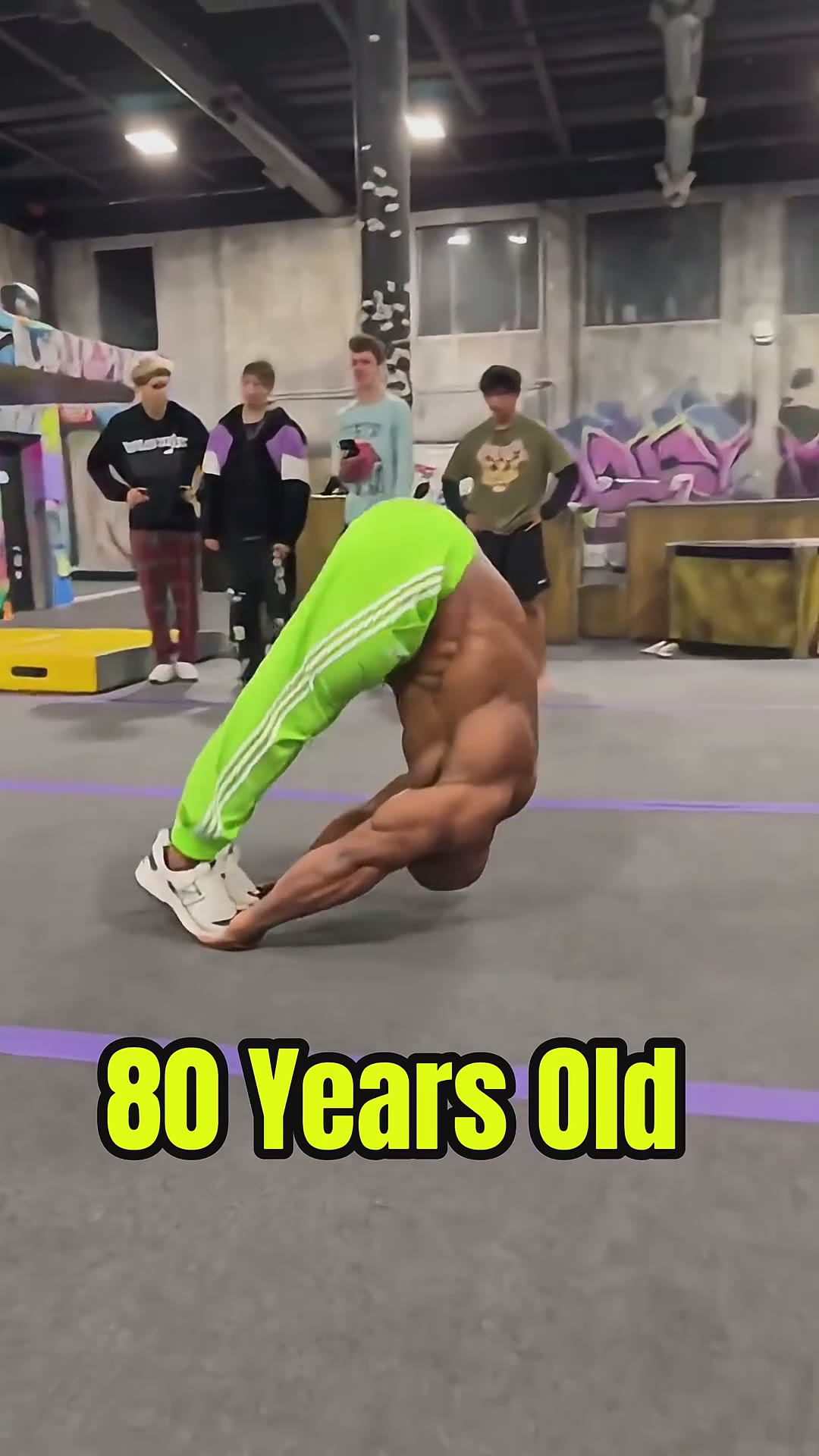 80 Years old 6'5" 330lbs‼️😱 #bodybuilding #bodybuilder #calisthenics
