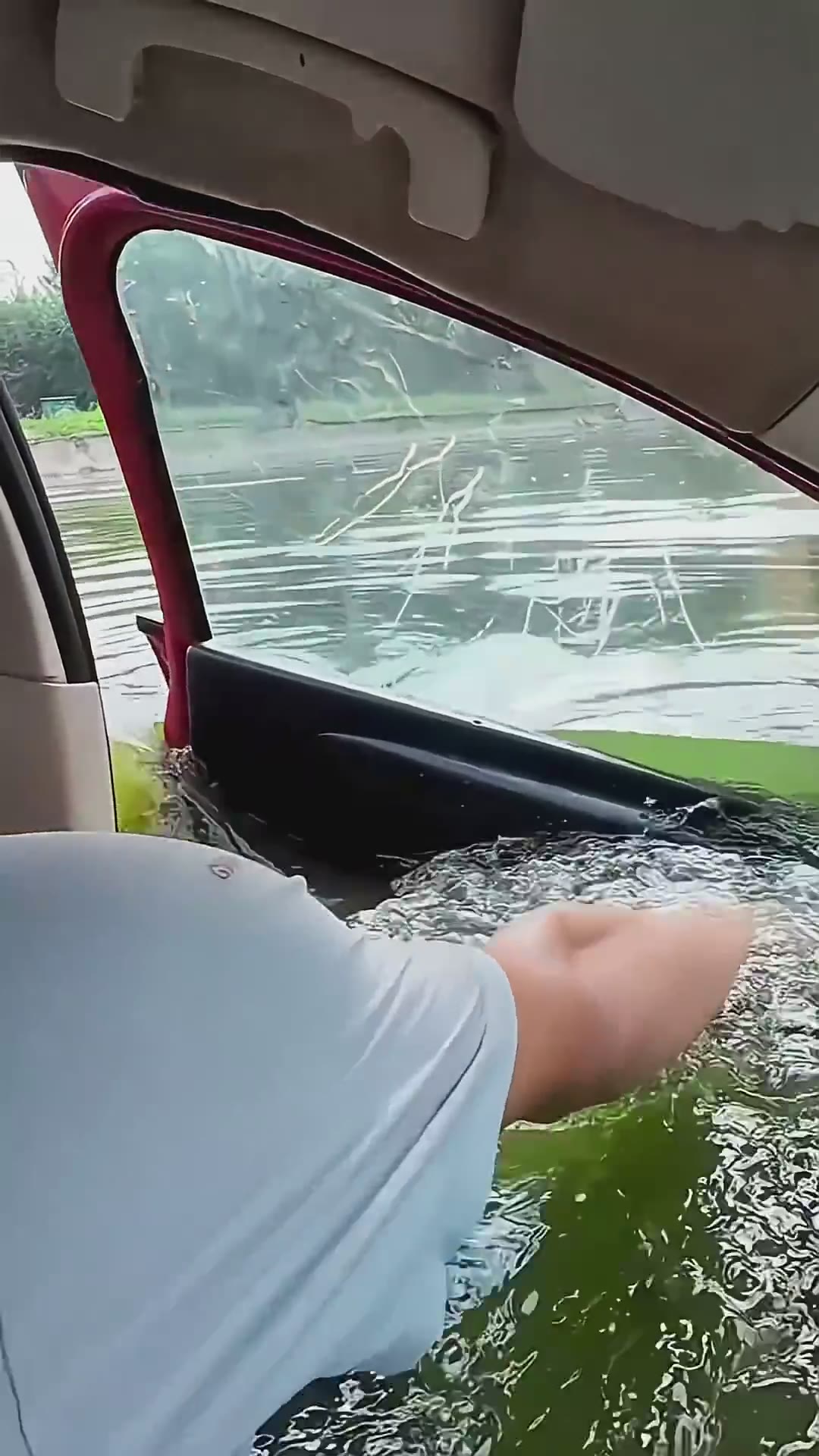 If your car plunges into the water, do you know how to escape from inside the vehicle? #car