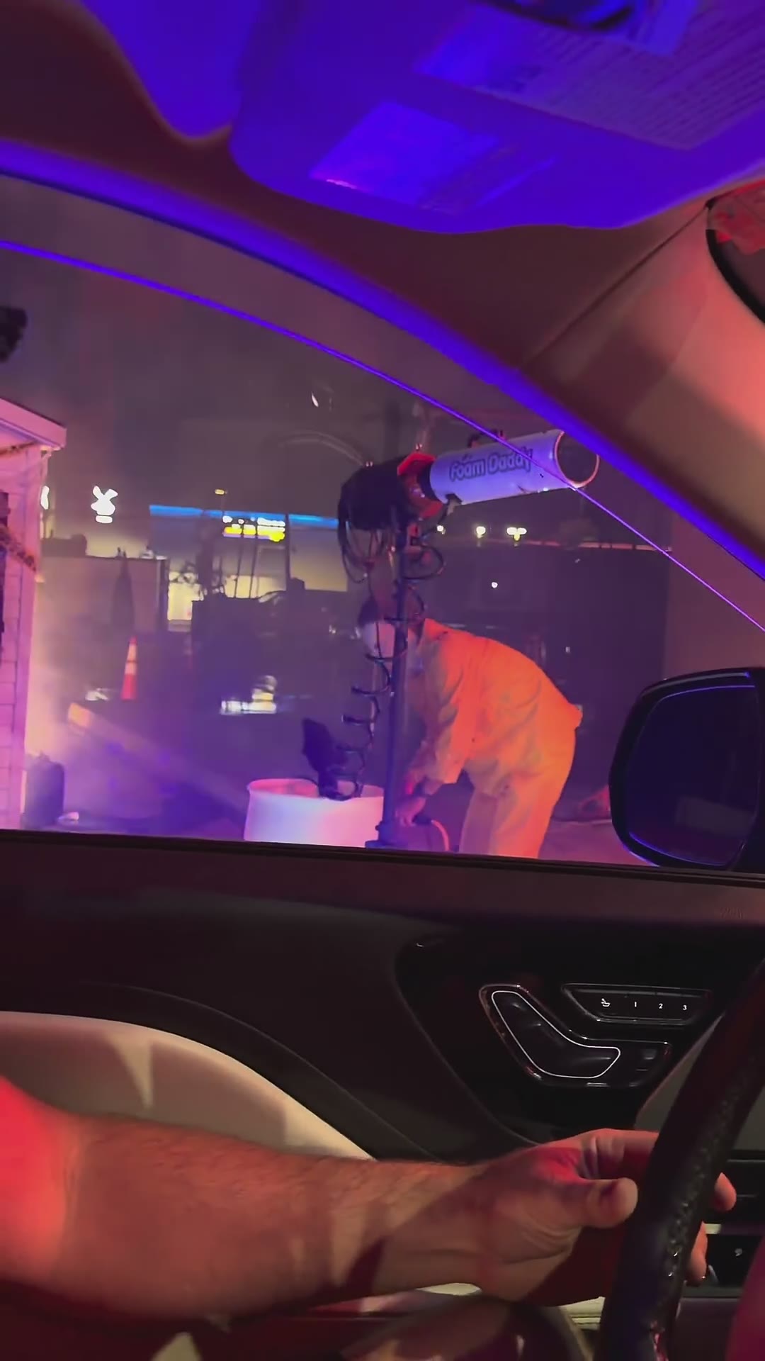 SCARIEST HAUNTED CAR WASH! 🫣👻 Should we take the kids next?! 😂 #scary #halloween #haunted