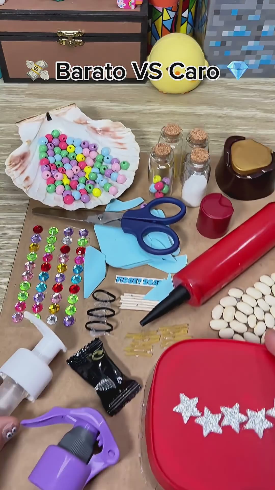 Fidget Board ASMR 💸 Barato vs Caro 💎 #fidgetboardasmr #asmr #shorts