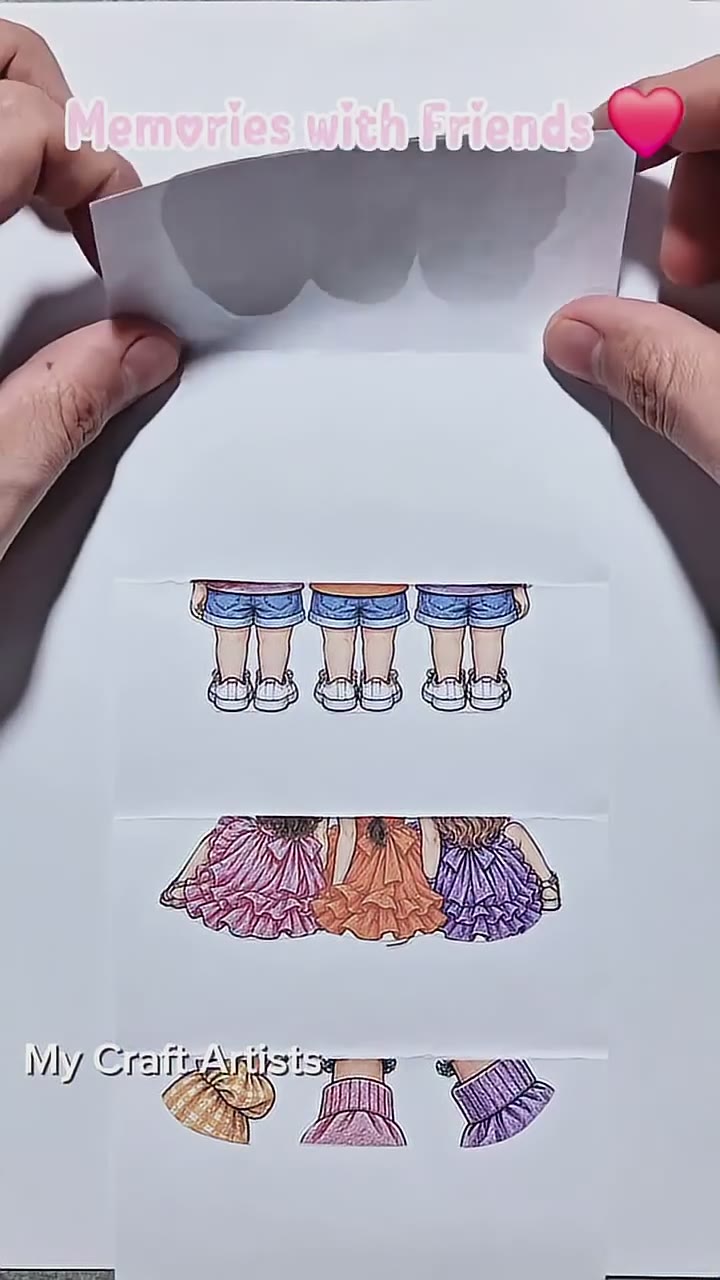 Memories with Friends❤️🥹 part27 #art #reels #puzzle #paper #craft