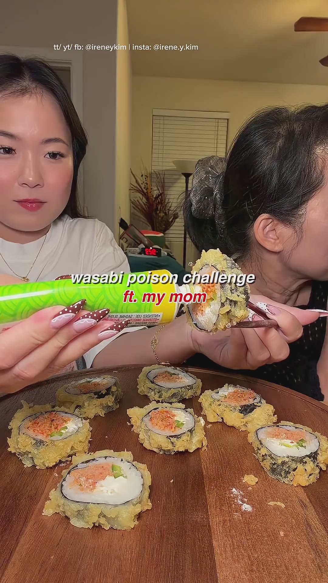 long time no poison challenge 😈 #wasabichallenge #poisonchallenges #wasabi #sushi #poisongame