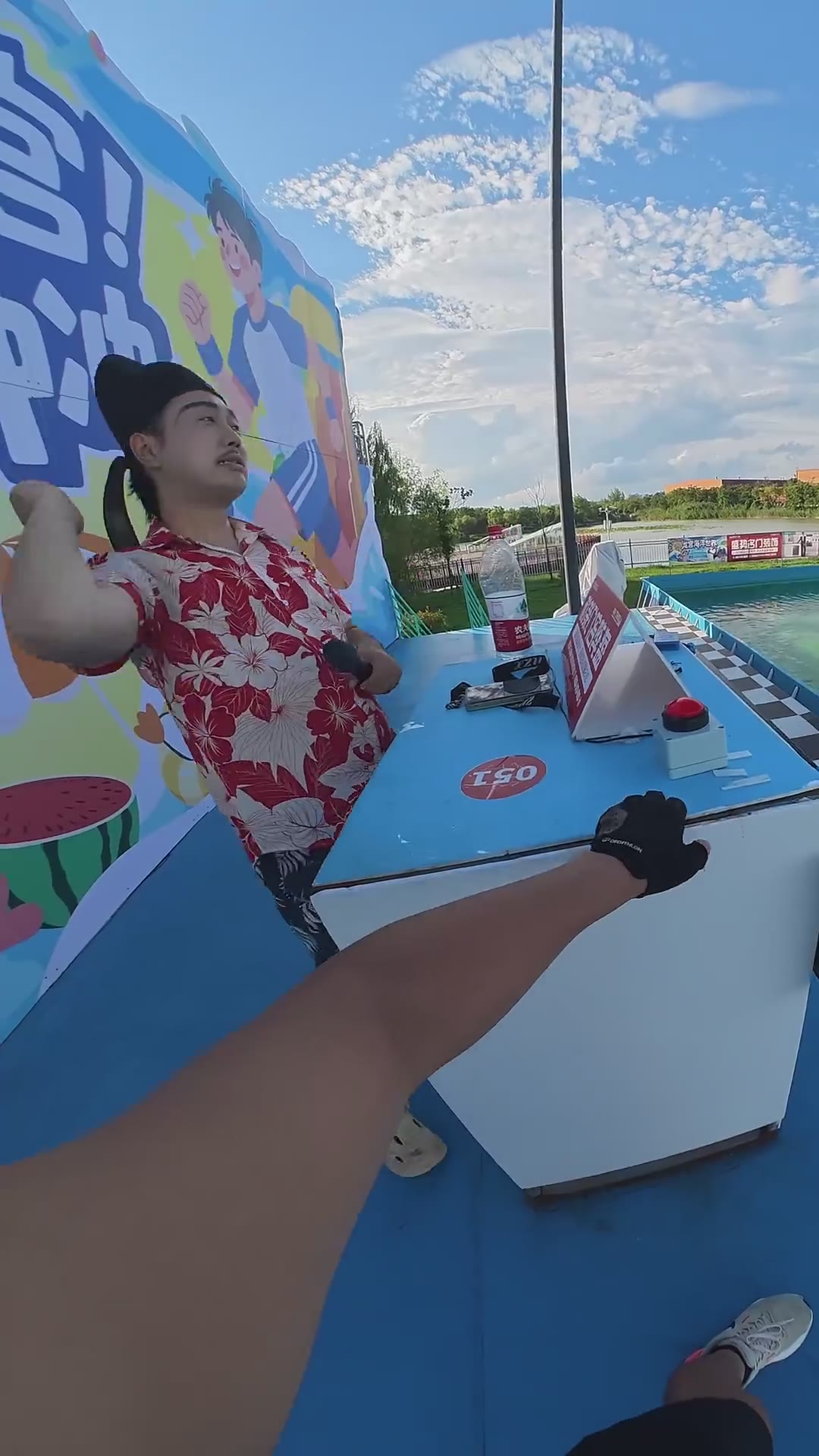 he Water Ninja Competition causes big trouble！ #waterpark #pov
