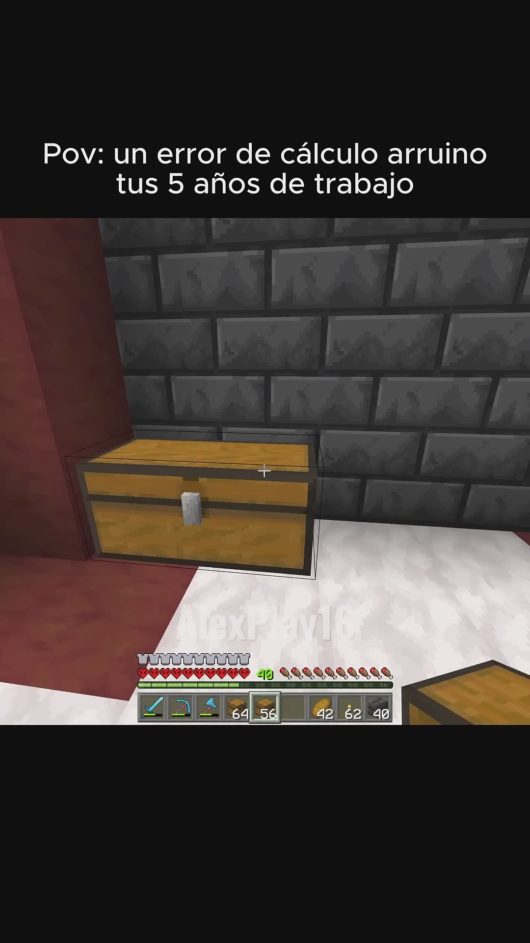 Pov: Un Error de Cálculo Arruino tu Trabajo de 5 Años🫩 #minecraft #minecraftmemes