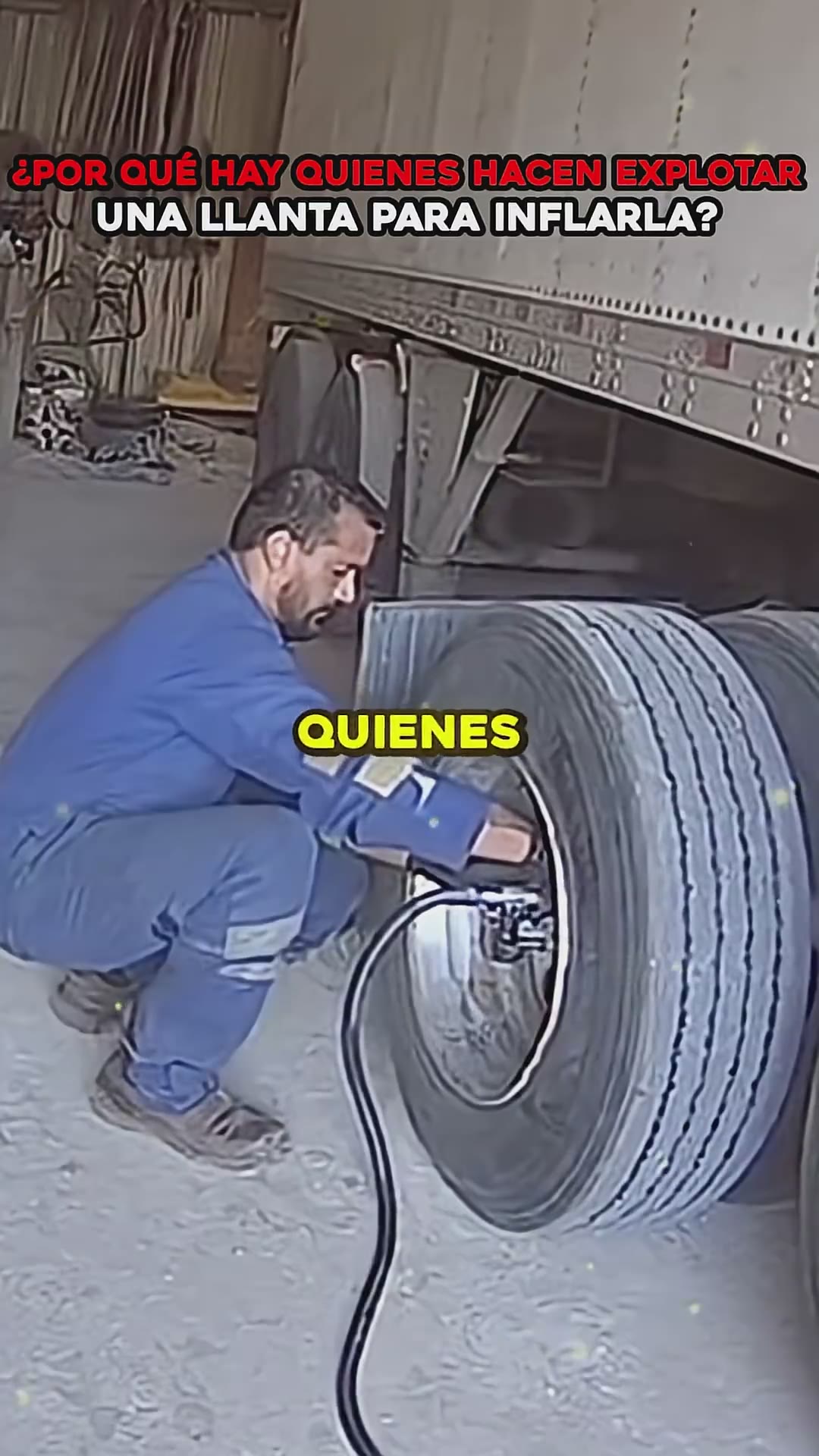 ¿Por qué hay quienes hacen explotar una llanta para poder inflarla? 💥🛞😱 #mecanica #autos #shorts