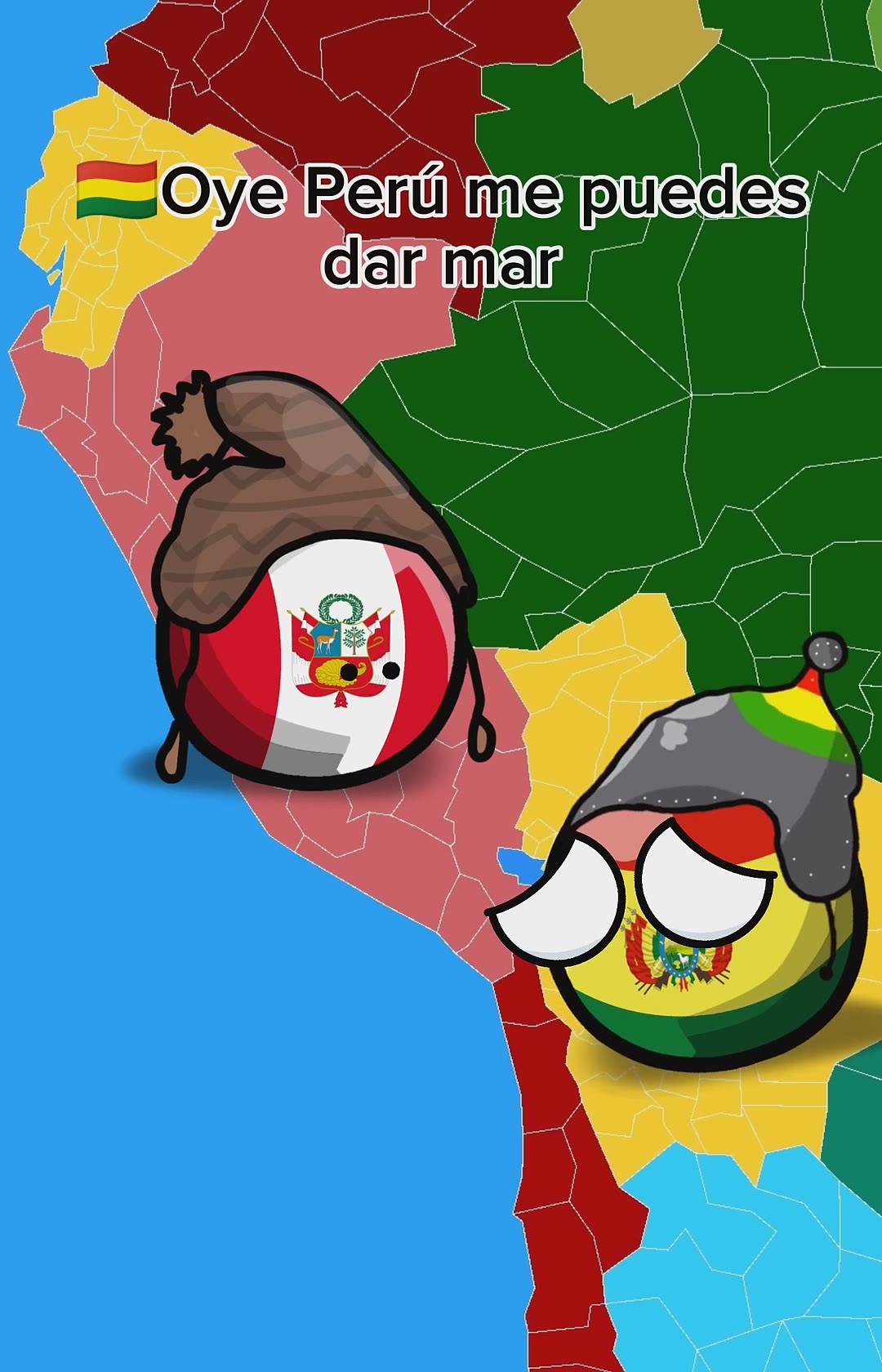 Chile le quita mar a toda latam#countryballs #humor #viral #humordepaíses #meme #shorts