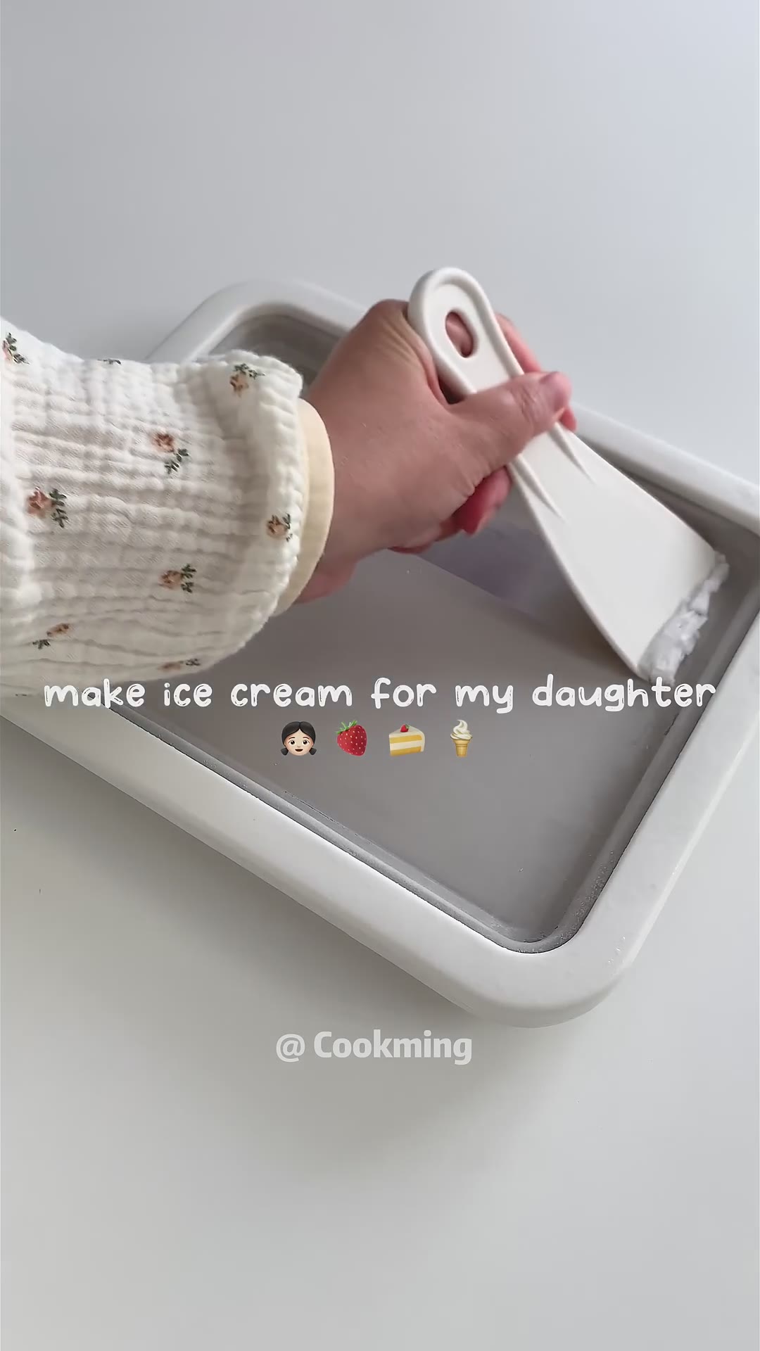 make ice cream for my daughter - day 244 🍦 和我一起做冰淇淋 #icecream #cooking #dessert #asmrvideo #food