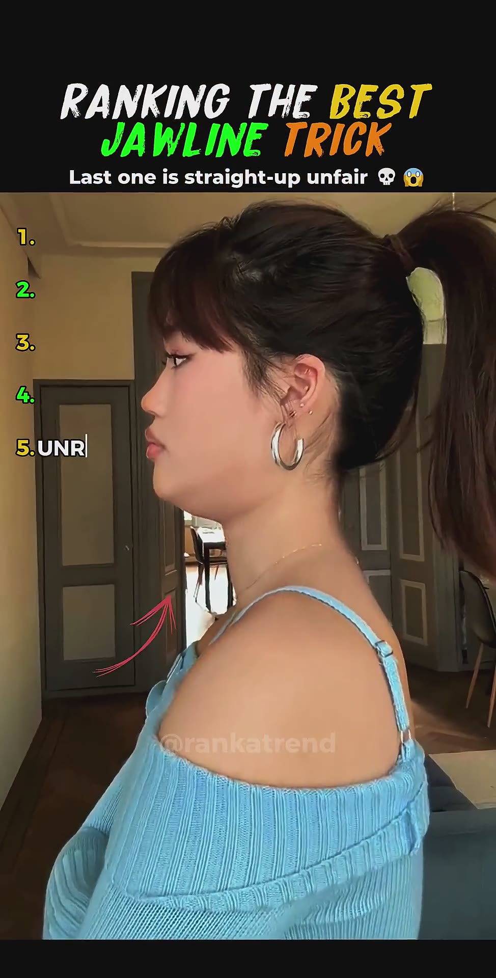 Ranking The Best Jawline Trick Transformation 🗿🔥 #shorts #jawline #mewing #transformation