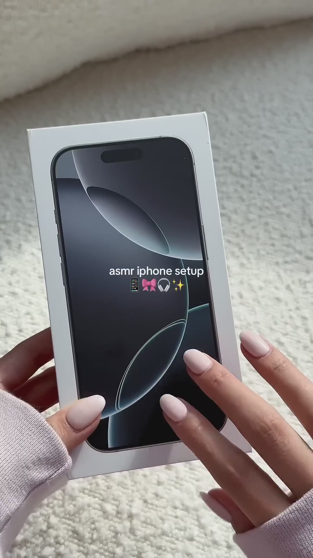 setting up my new phone🎀 #asmr #iPhone #unboxing #refreshing #cleaning #satisfying #relaxing #short