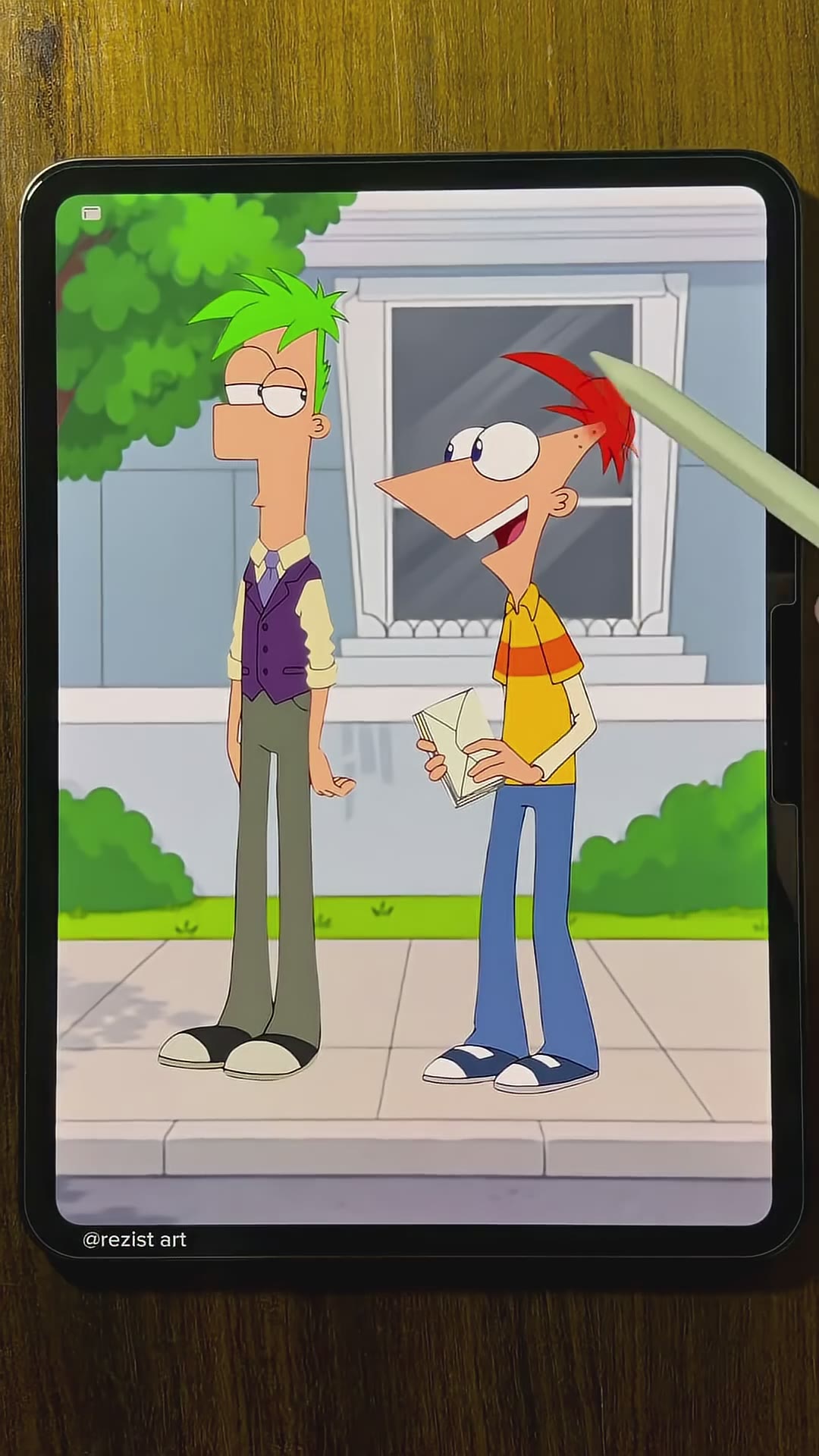 Ferb’s transformation as a girl #phineasandferb #disney #art #shorts
