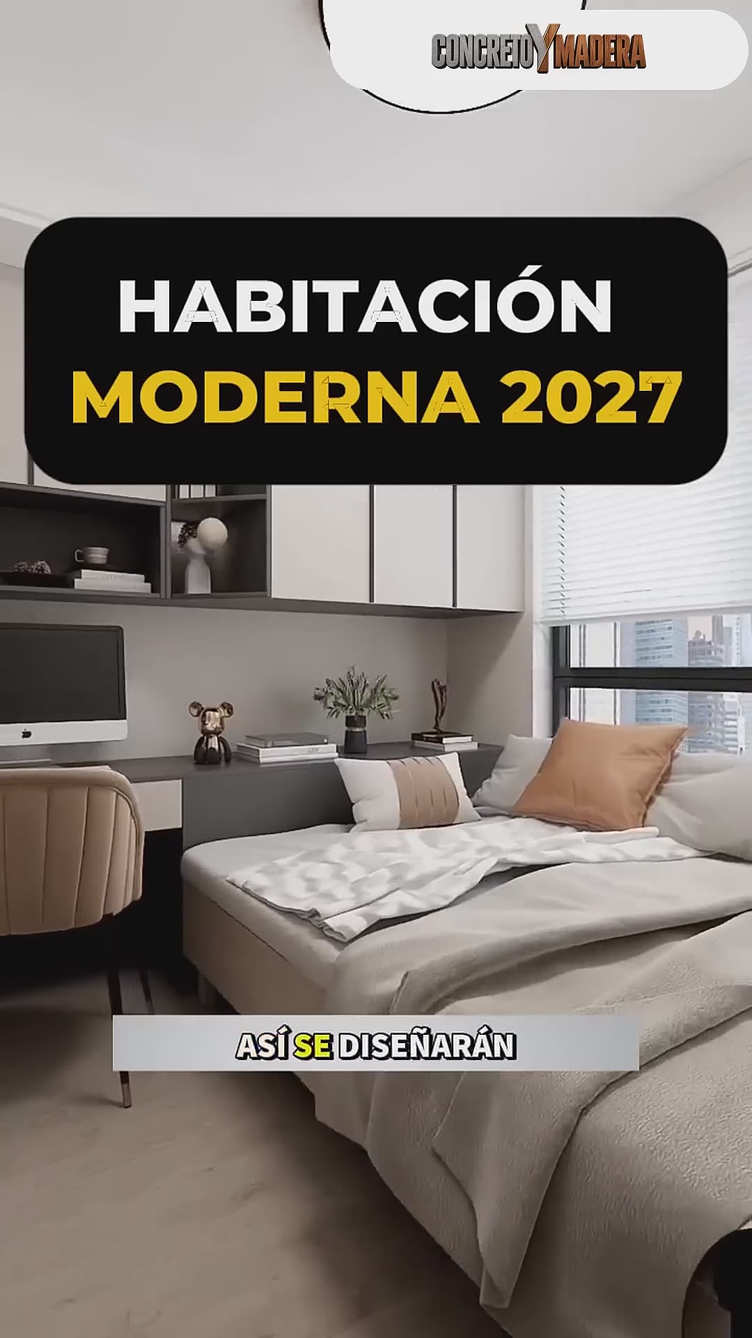 Así se diseñarán los dormitorios en el 2027 #arquitectura #diseño #dormitorio