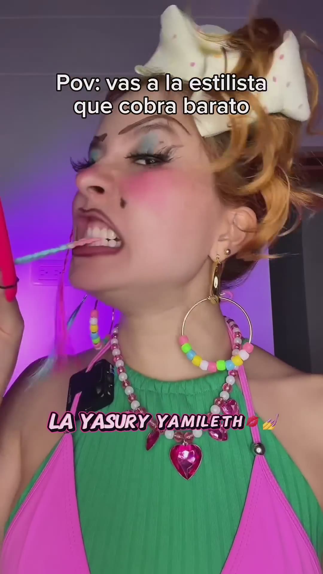Te gustó el maquillaje de quinceañera nena?💋💅 #humor #makeup #maquillajebarato #layasuryyamileth