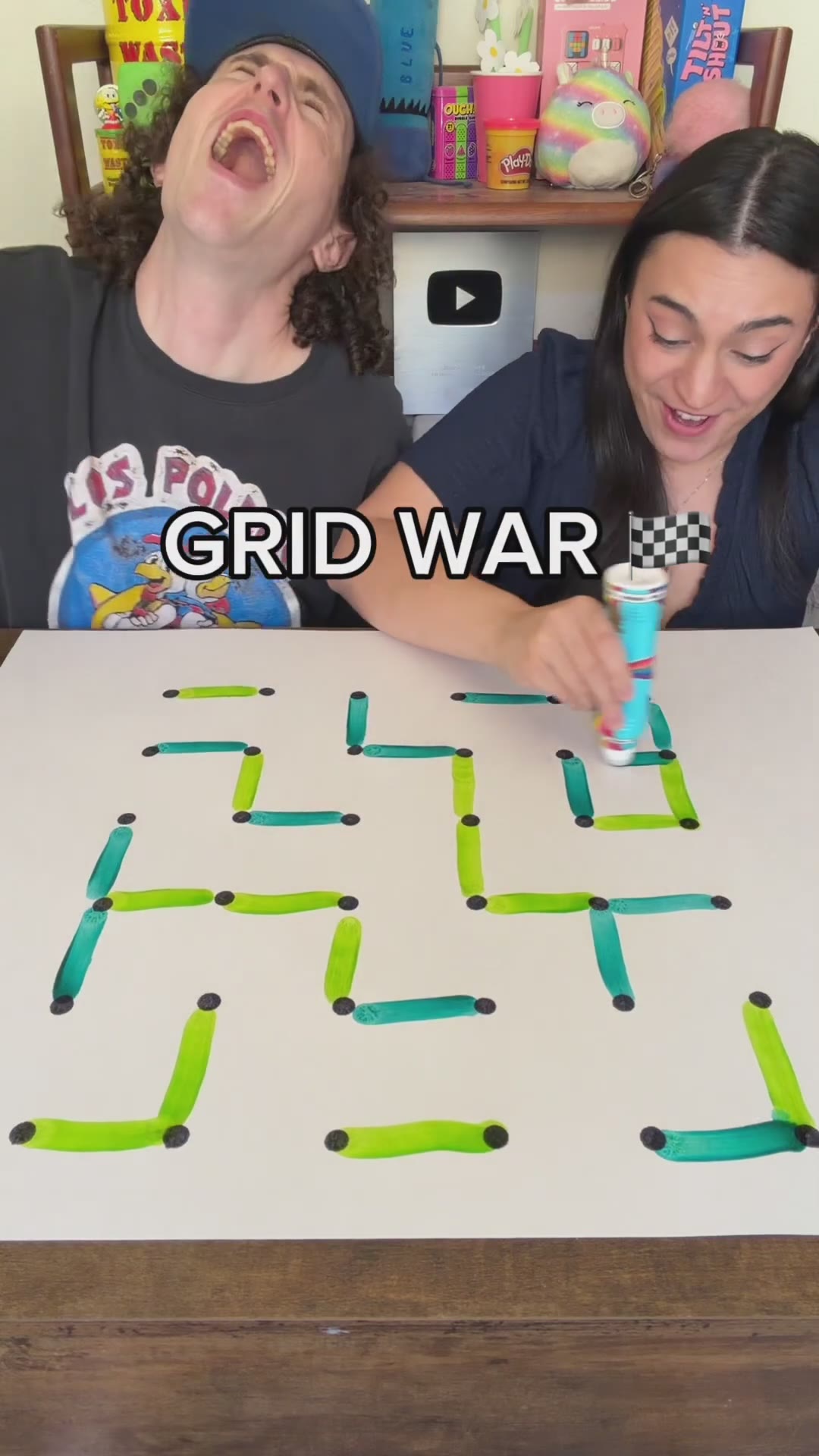 GRID WAR😮‍💨 [Team Lizard🦎 vs Turquoise🩱] #gamenight #games #coupleschallenge #challenge