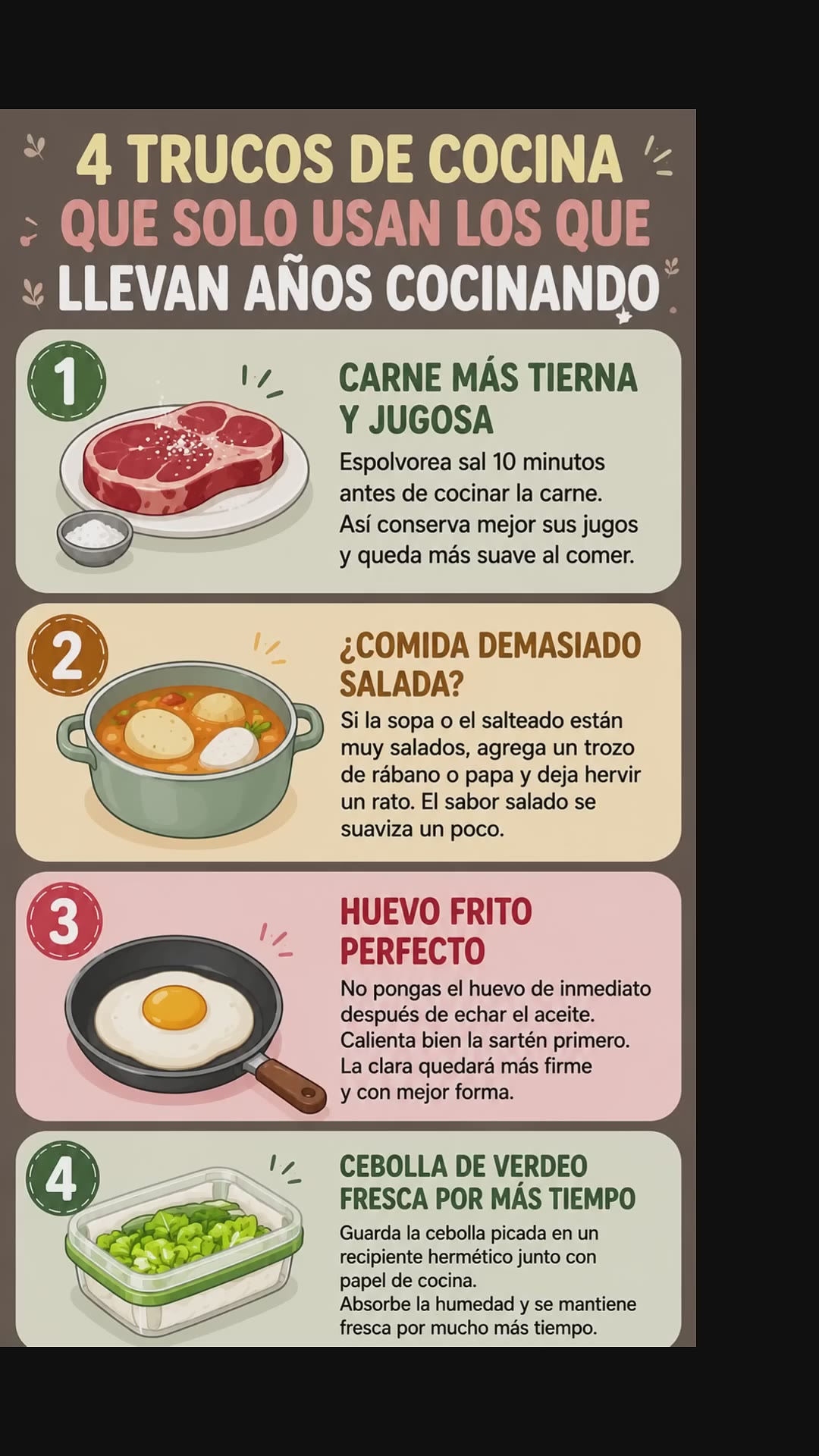 4 trucos de cocina que usan las personas que llevan años cocinando 👵 #salud