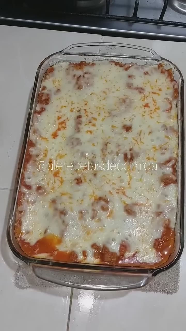 receta de lasaña en un minuto #lasaña #lasañacasera #alerecetasdecomida