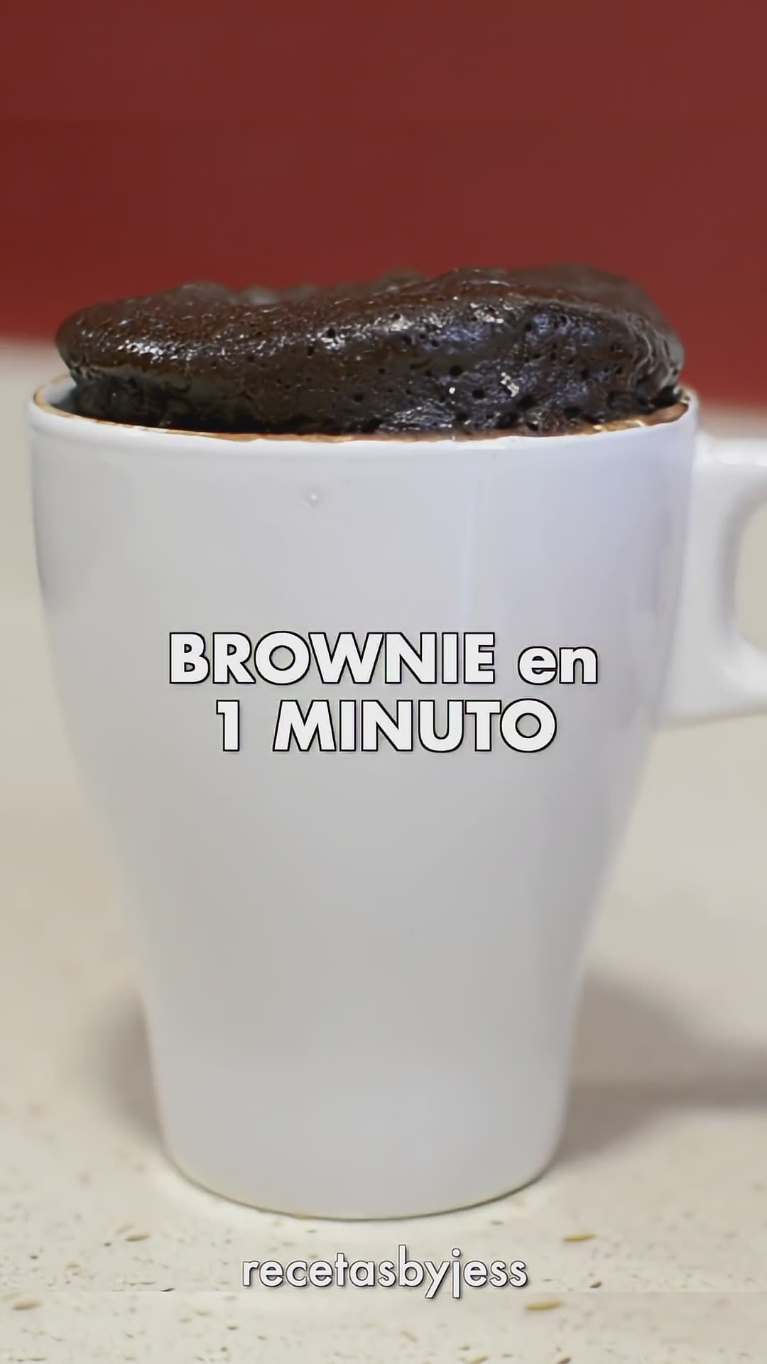 BROWNIE en MICROONDAS en 1 minuto 🍫❤️ #postresfaciles #brownie #receta