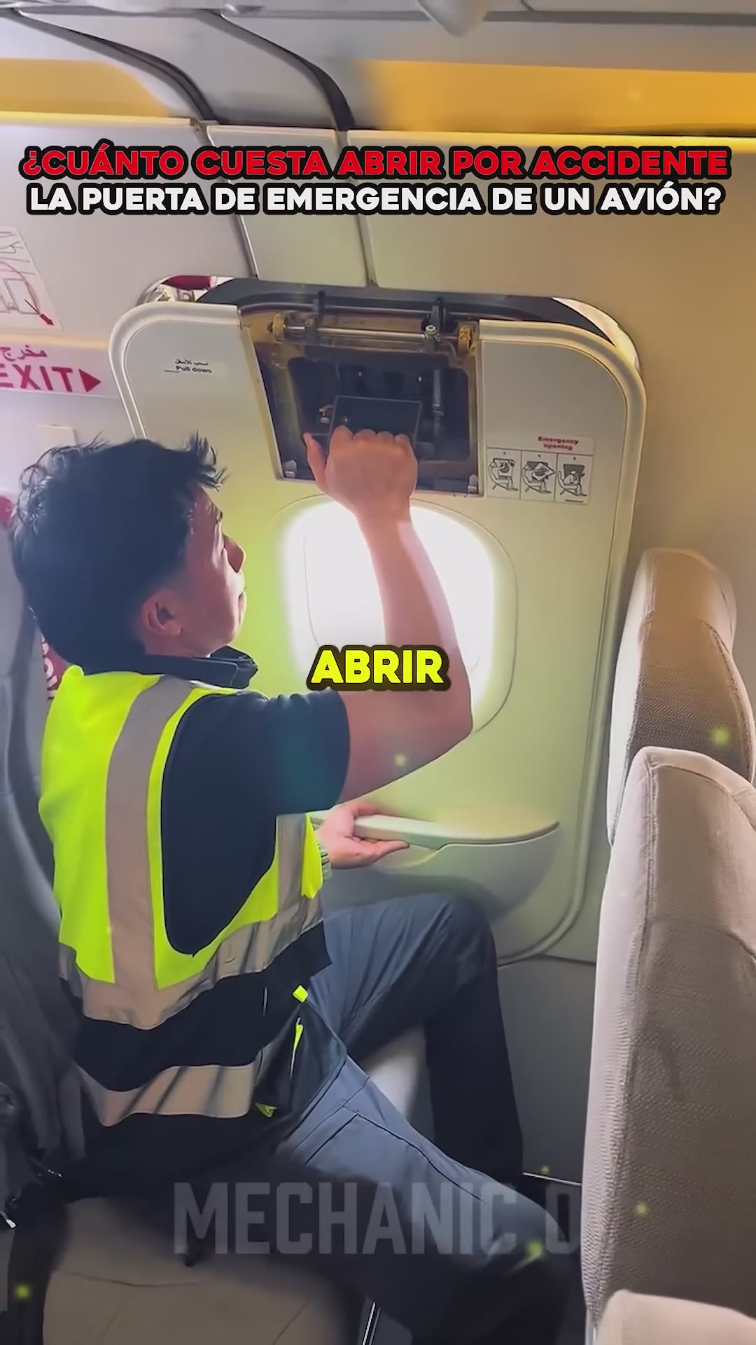 ¿Cuánto cuesta abrir por accidente la puerta de emergencia de un avión? ✈️ #aviacion #shorts