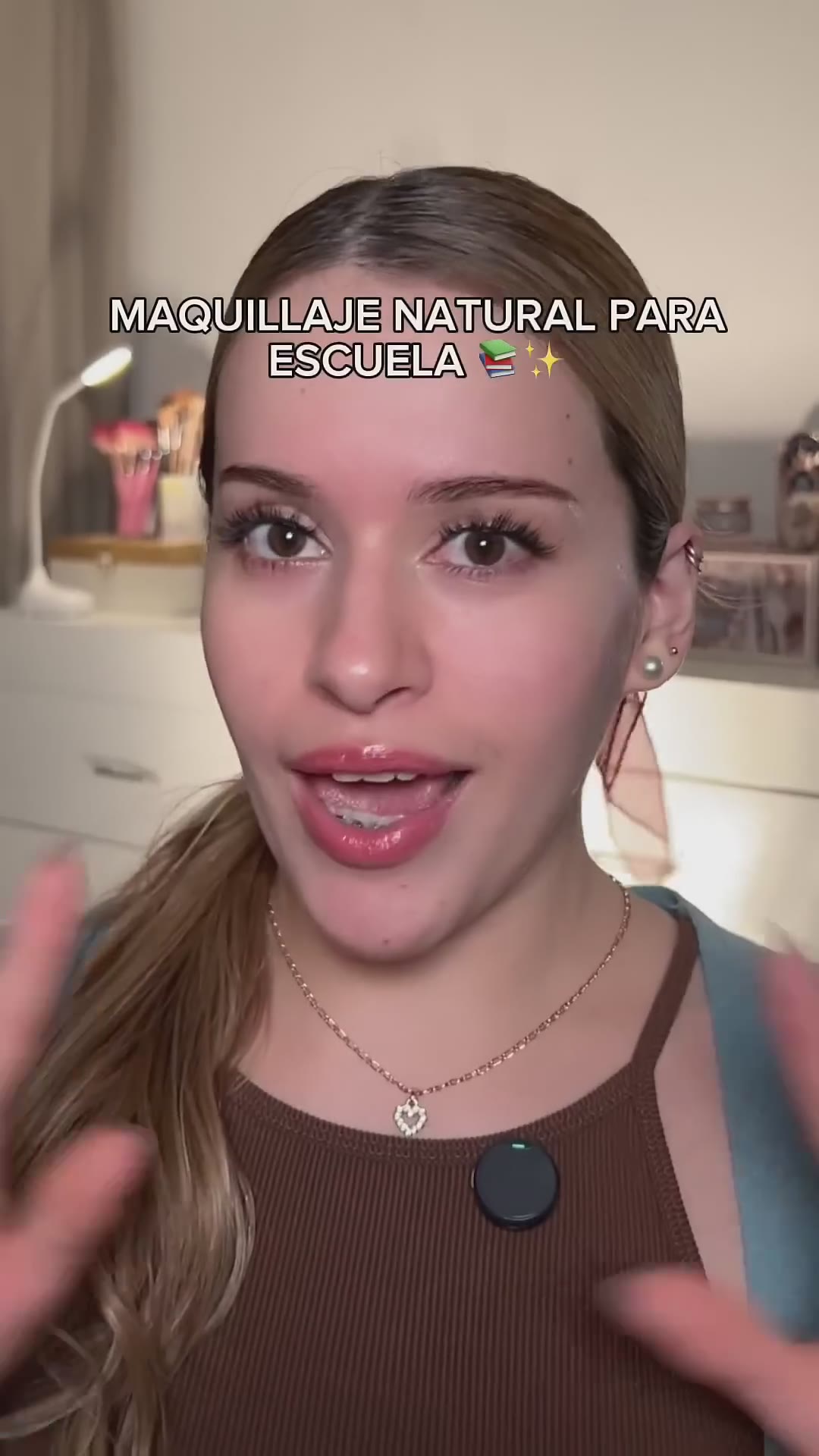 Maquillaje NATURAL para escuela📖 #maquillaje #maquillajefacil #maquillajenatural #maquillajerapido