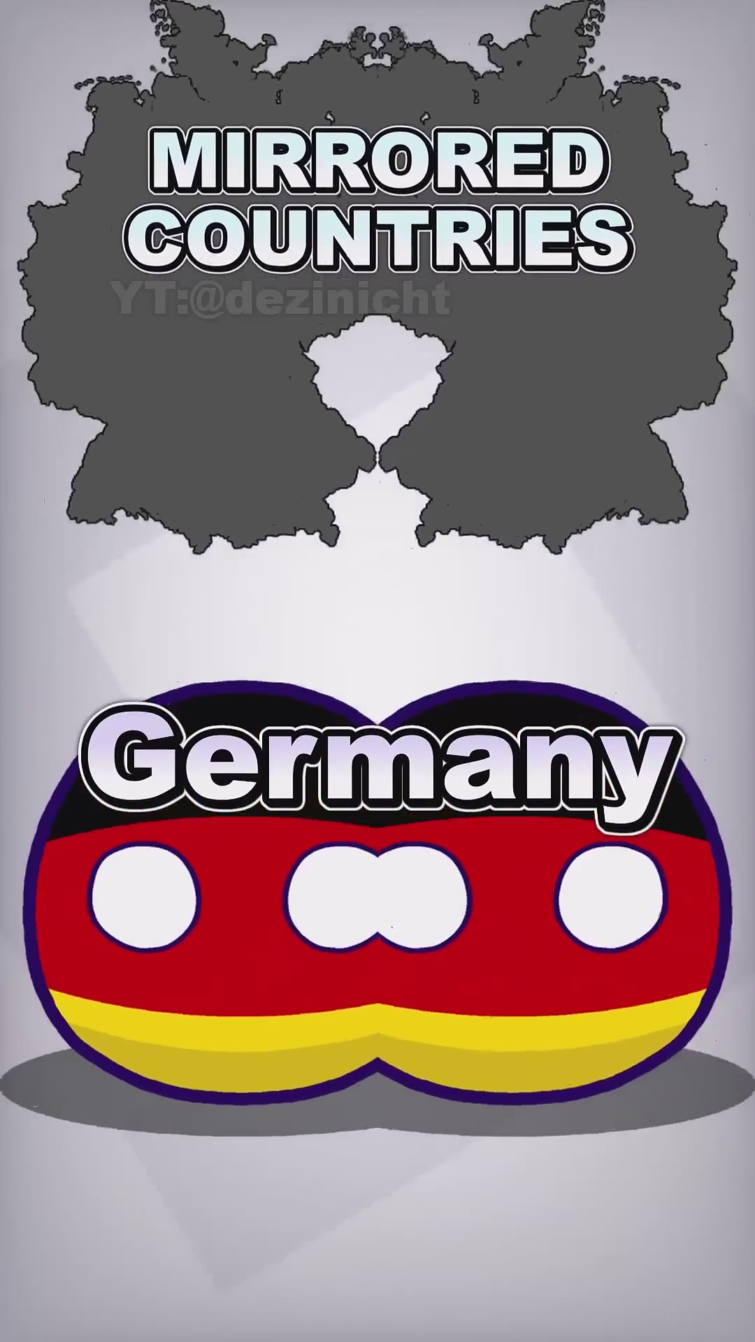 MIRRORED COUNTRIES Part3 #countryballs #geography #mapping #shorts #germany #japan