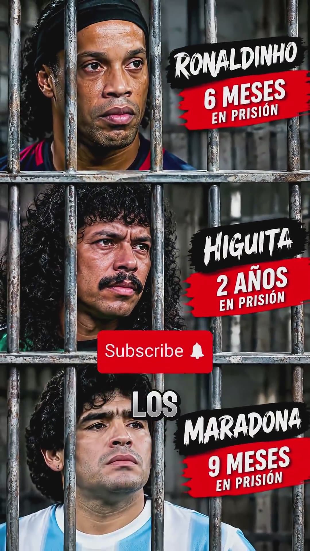 FUTBOLISTAS que fueron a PRISIÓN⚽¡El último te sorprenderá! #futbol #ronaldinho #maradona #higuita
